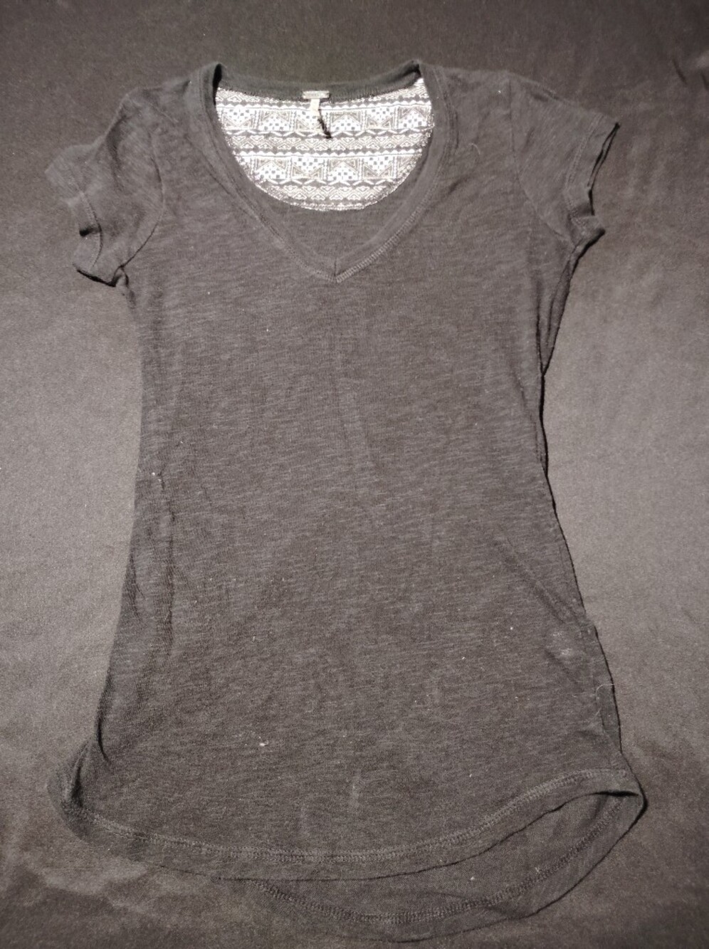 Poof! Black Scoop Neck Short Sleeve Tee